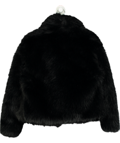 Black Faux Fur Jacket UK M