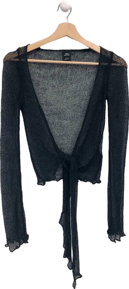 Urban Outfitters Black Sheer Knit Cardigan UK XS