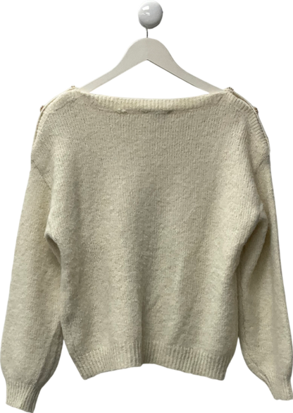 Milleniun Jewelled Cream Knitted Jumper One Size