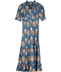 ST. CLAIR Blue Floral Midi Dress UK 10