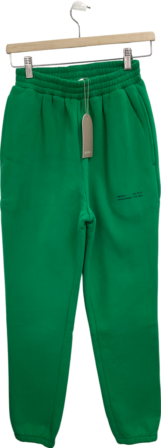 Meshki Green Camille Oversized Fleeceback Jogger UK S