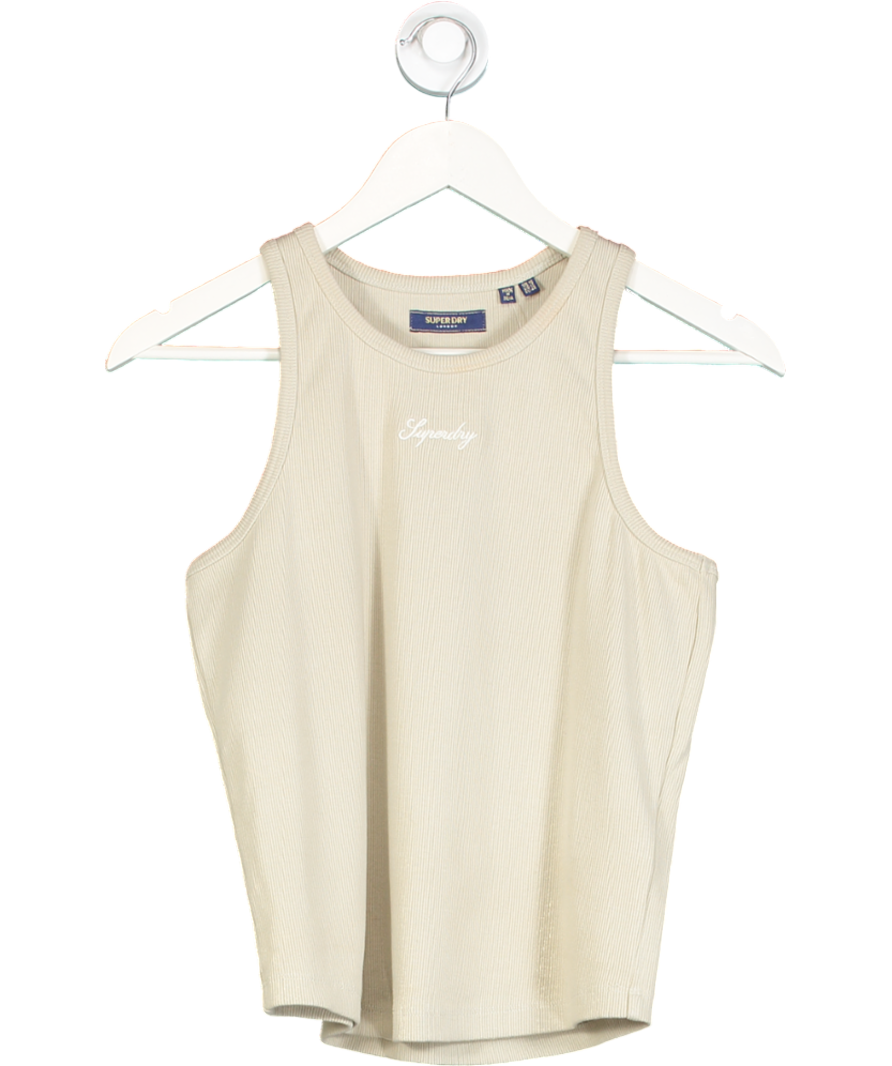 Superdry Beige Code Essential Tank Top UK 16