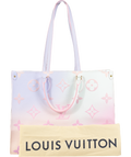 Louis Vuitton Ltd.Edition Onthego GM Sunrise Pastel Large Tote Bag with Shoulder Straps.