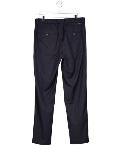 MANGO Blue Pleated Slim Fit Trousers W34