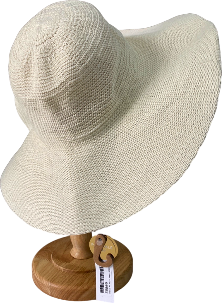 Accessorise Cream Packable Hat One Size
