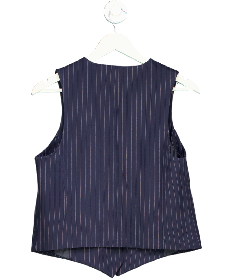 Helene Berman Blue Pinstripe Waistcoat UK S