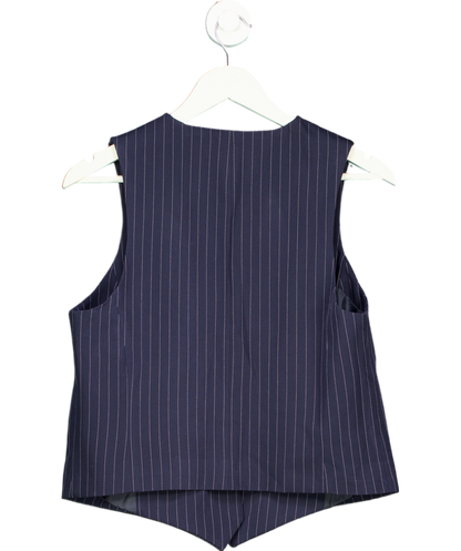 Helene Berman Blue Pinstripe Waistcoat UK S