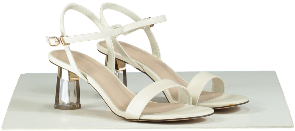 Charles & Keith Clear Trapeze Heel Sandals UK 4