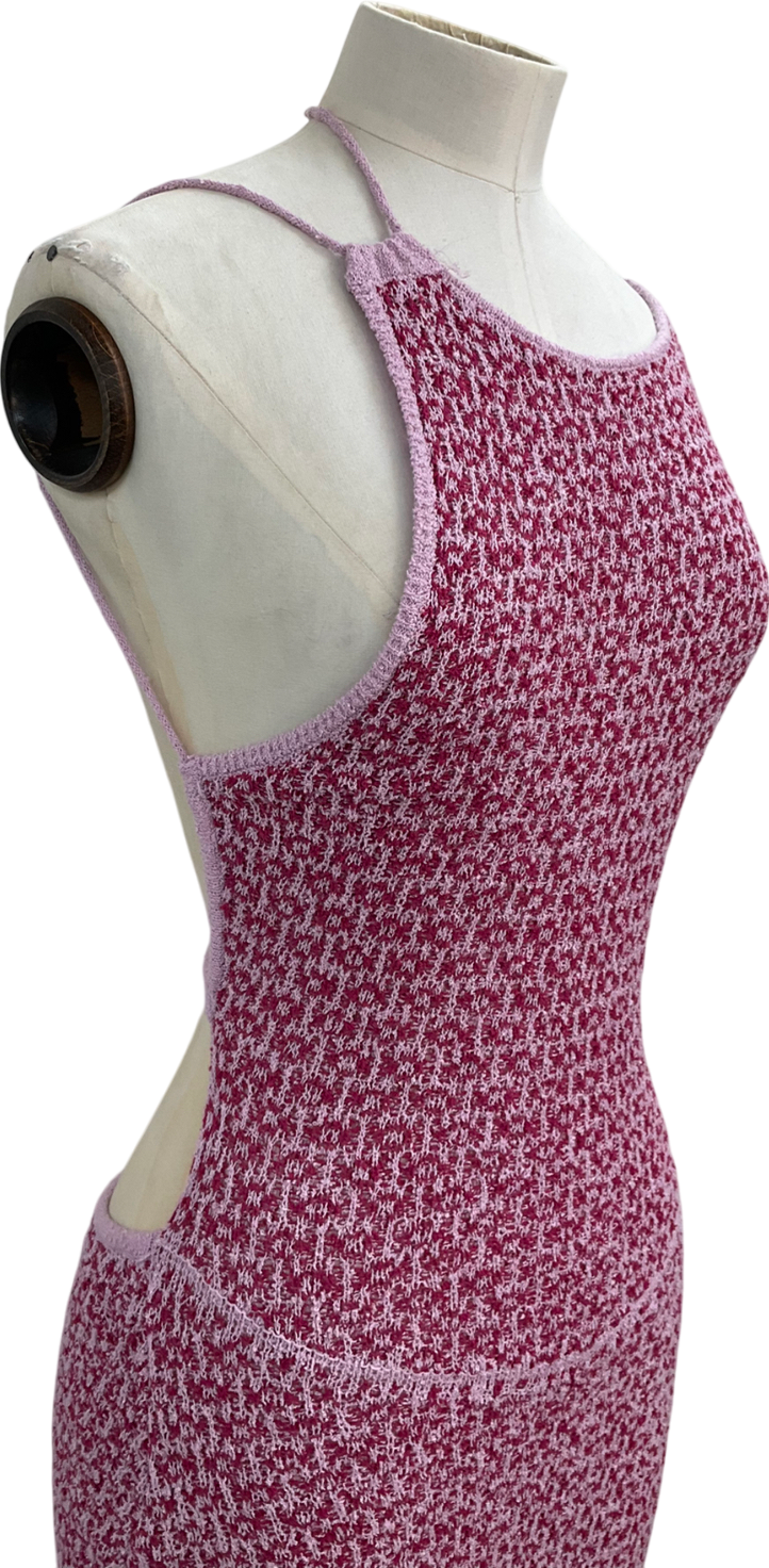 Free People Pink Mindy Backless Midi UK S