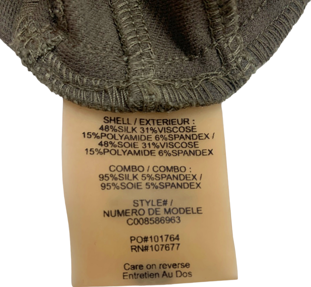 Alice + Olivia Olive Green Draped Bodice Dress UK Size 8