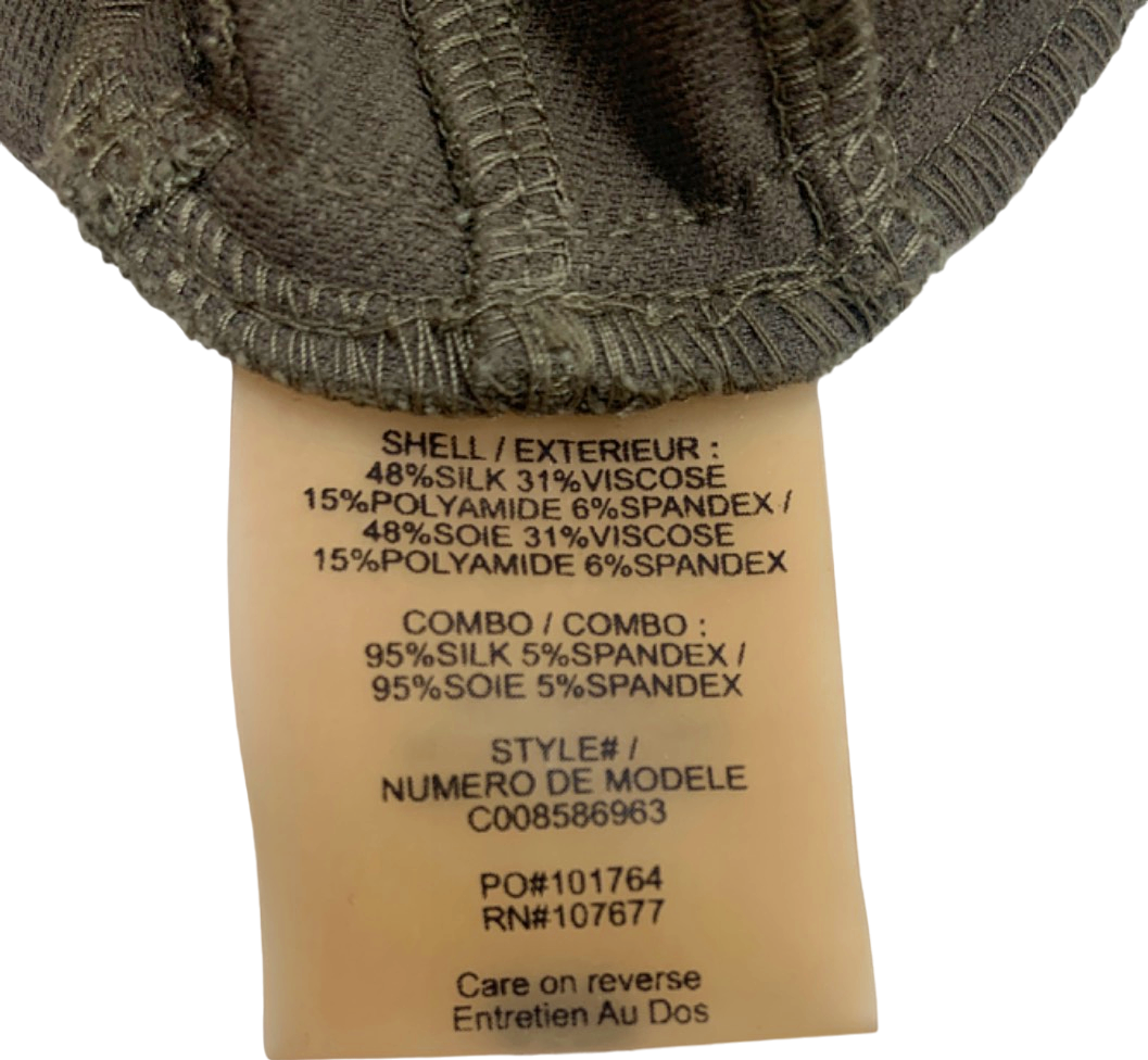 Alice + Olivia Olive Green Draped Bodice Dress UK Size 8