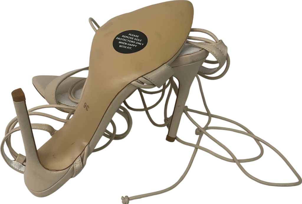 Mistress Rocks Nude Beige Strappy Sandals UK 3 EU 36 👠