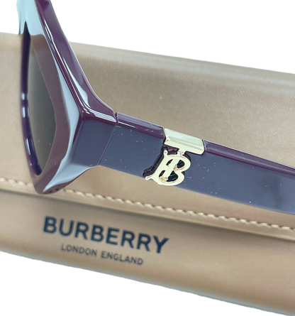 Burberry Be4405 Cat Eye-frame Acetate Logo arm Sunglasses In Case & Box