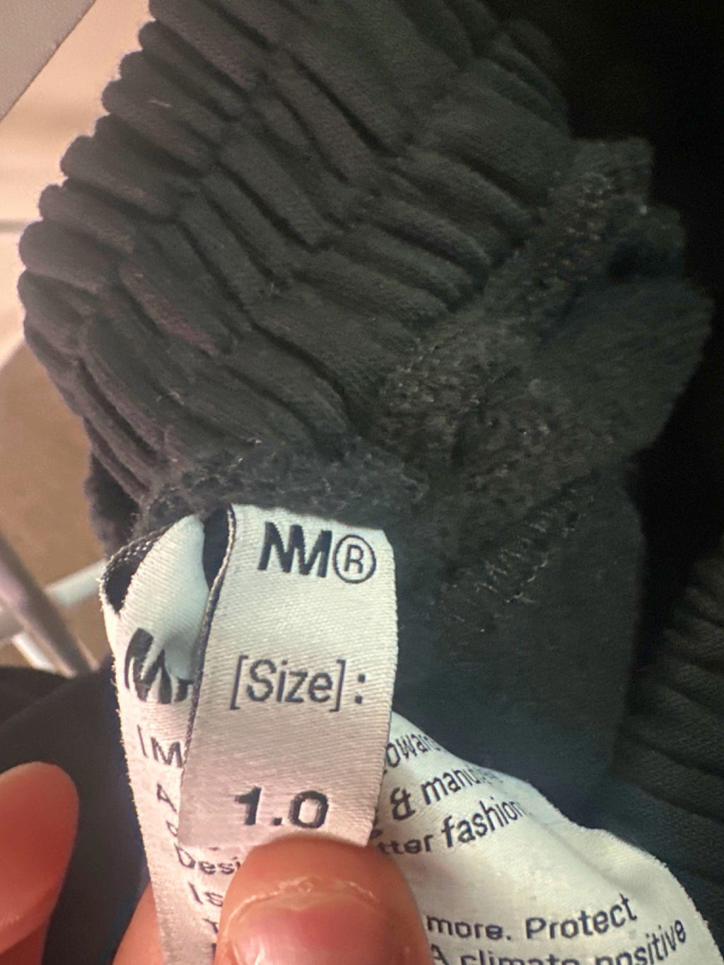 Maisonmisaga Black Relaxed Fit Trousers UK 1.0