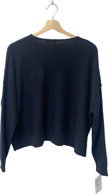 Anthropologie Pilcro Black Cashmere V-neck Sweater M