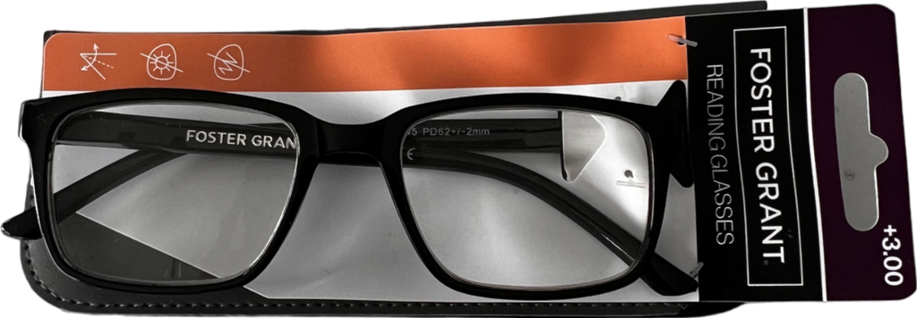 foster grant Arno Lenses Reading Glasses Black +3