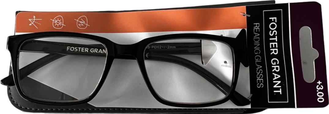 foster grant Arno Lenses Reading Glasses Black +3