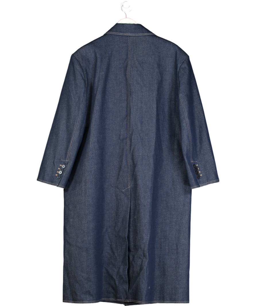 GANT Blue Denim Oversized Overcoat UK L