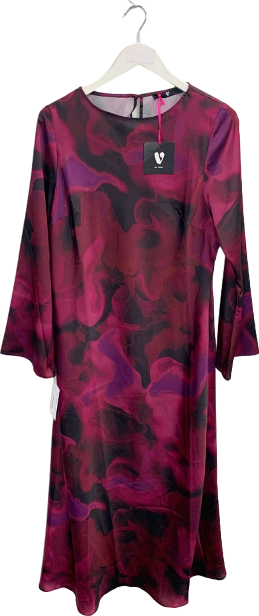 V by Very Pink and Black Abstract Print Dress UK 14