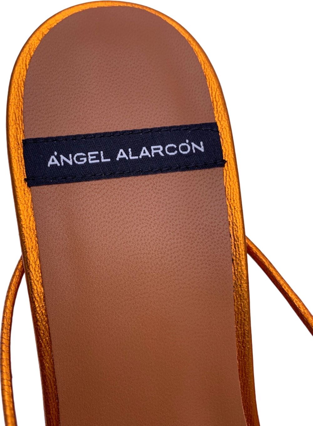 Ángel Alarcón Orange Strappy Sandal Heels UK 6