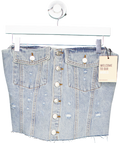 Mars the Label Blue Button Up Denim Corset UK M