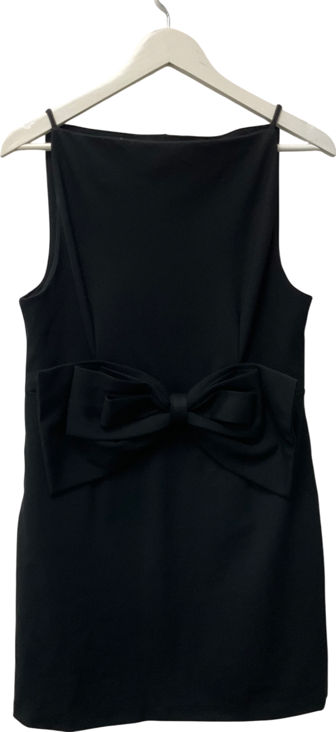 H&M Black Bow-detail Strappy Dress UK M