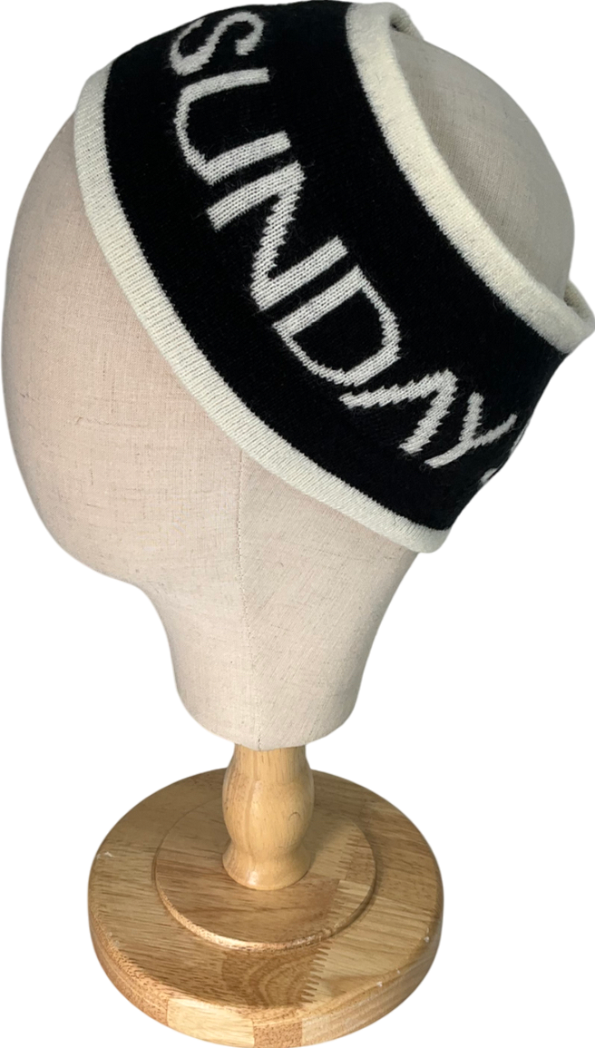 My Ski Sunday Black Ski Headband One Size