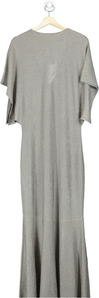 Karen Millen Silver Maxi Dress UK L