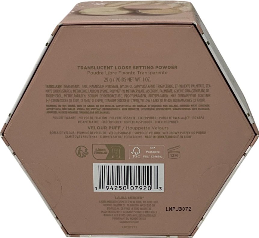 Laura Mercier Divinely Flawless Loose Setting Powder & Puff Ultra-blur - Translucent One size