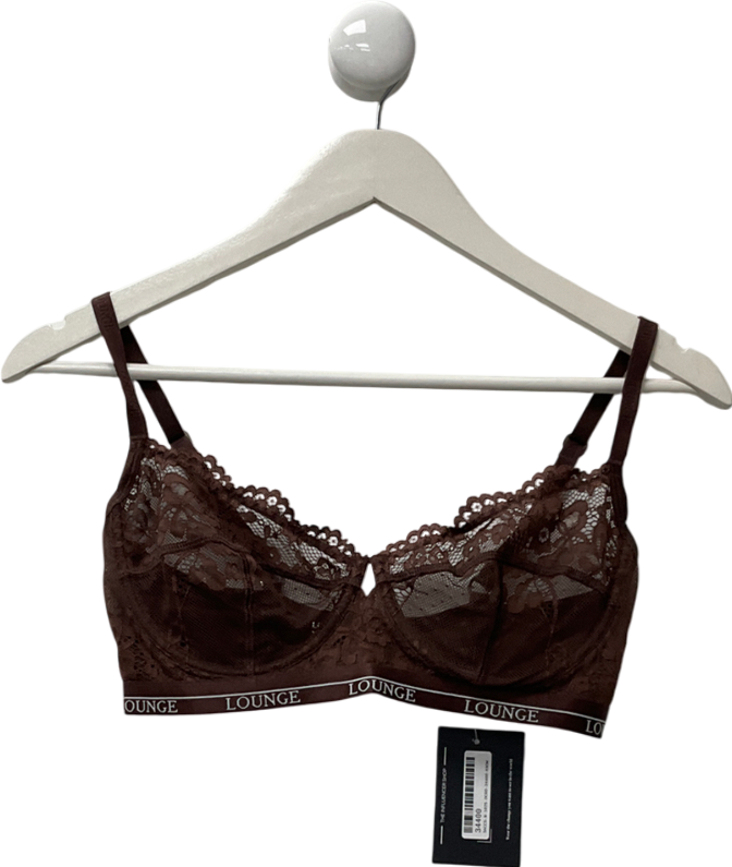 Lounge Underwear Brown Blossom Balcony Bra UK 34E