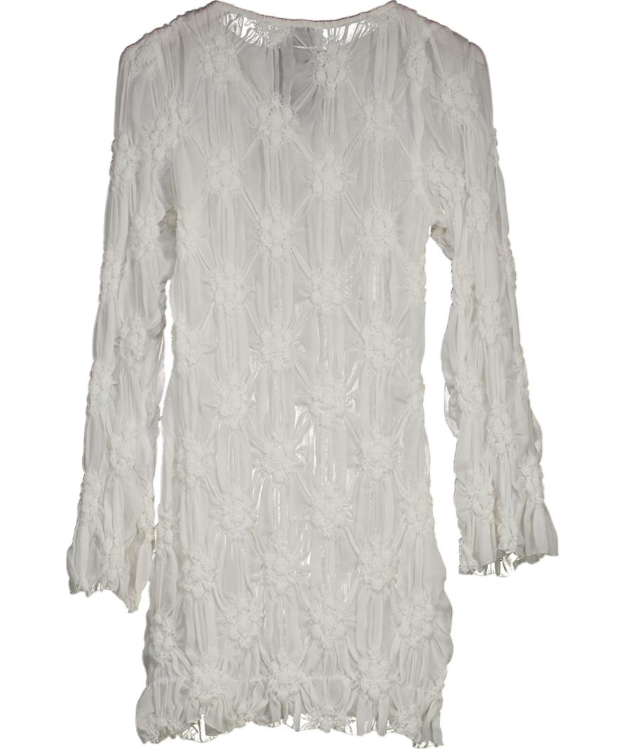 Peppermayo Mia Long Sleeve Dress - Ivory White UK 10