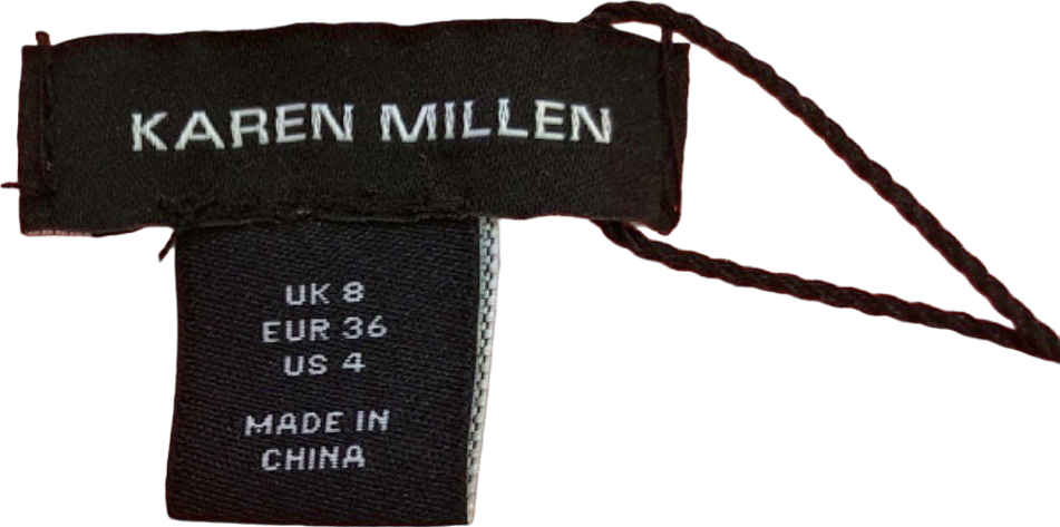 Karen Millen Coral Petal Floral Applique On Lace Woven Bandeau Midi Dress UK 8