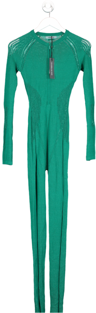 maniere de voir Green Knitted Jumpsuit UK S