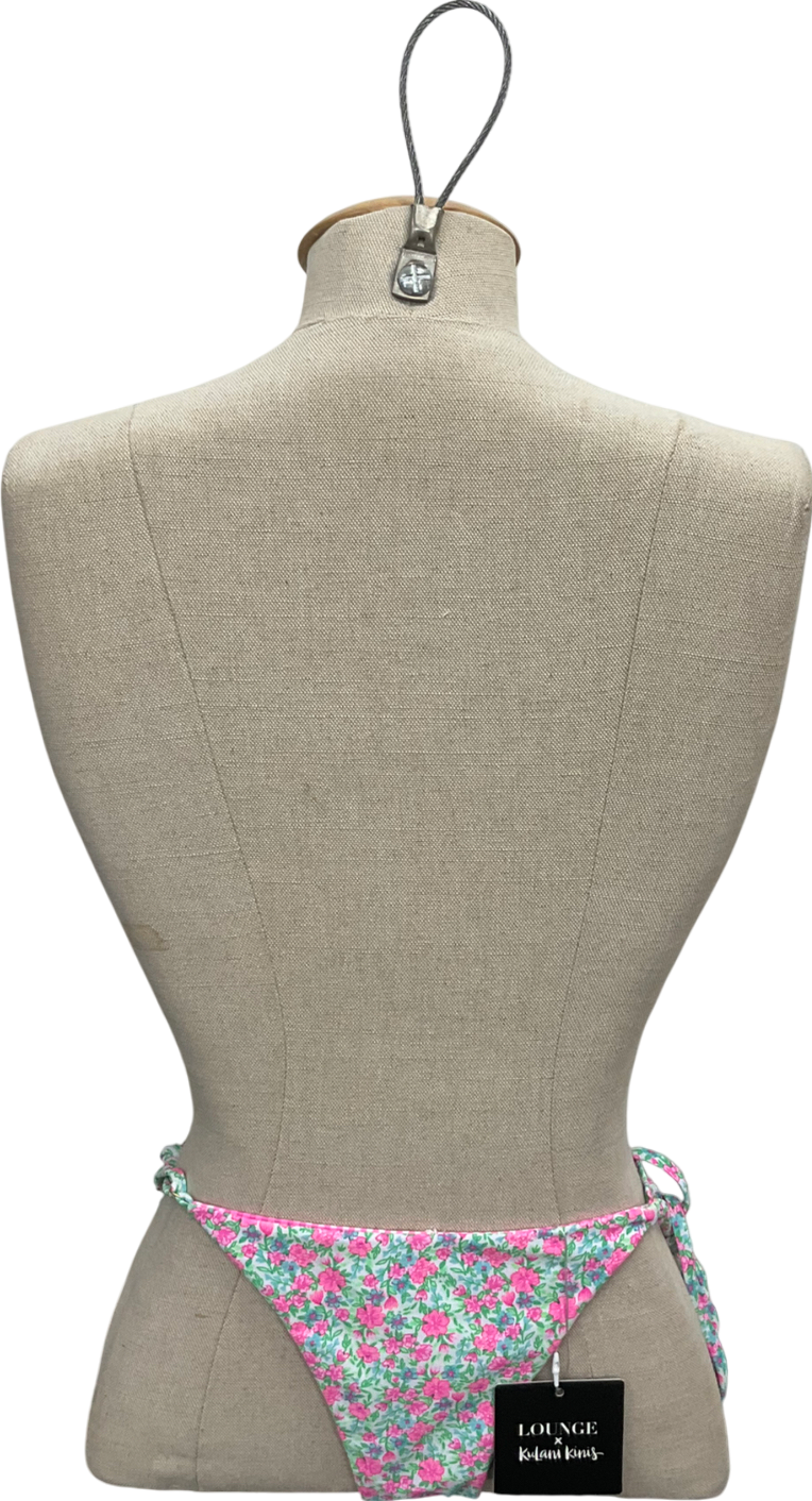 Kulanikinis Pink Thong Tie Side Bikini Bottoms In Sweet Pea UK L