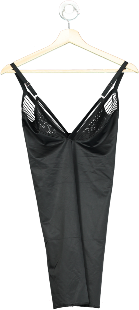 M&S Black Lingerie Slip Dress UK 8