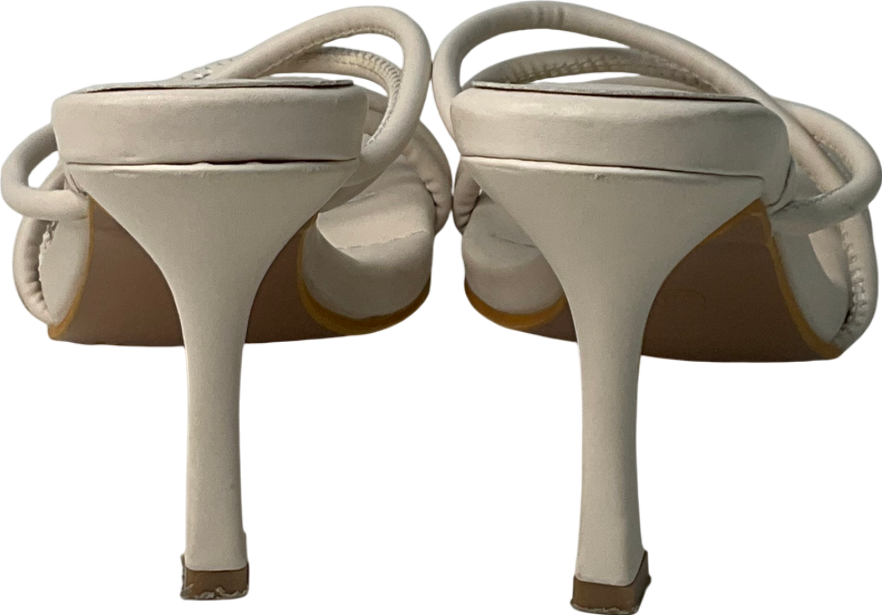 studio by charlotte Cream Strappy Heeled Mule UK 5 EU 38 👠