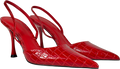 Topshop Red Angel Croc Heeled Court Heel UK 6 EU 39