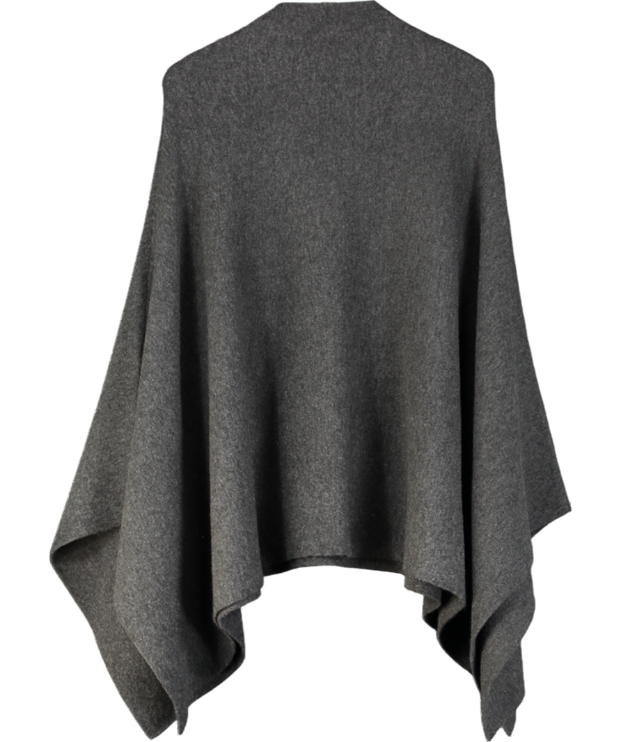ZARA Grey Asymmetric Knit Cape Top UK M