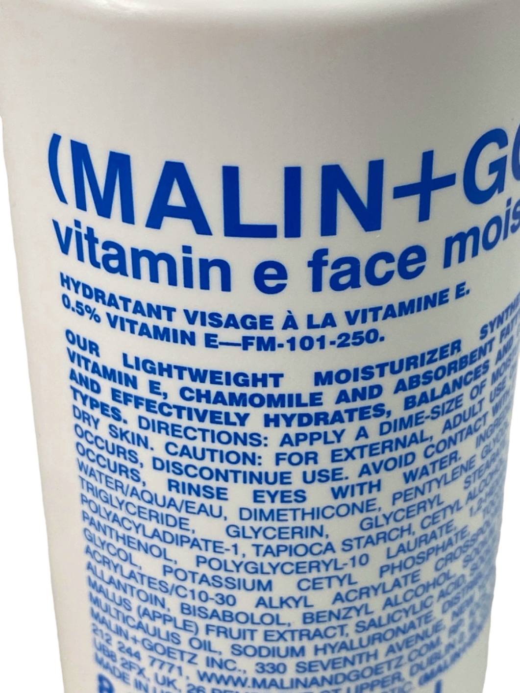 Malin+Goetz Vitamin E Face Moisturizer 250ml
