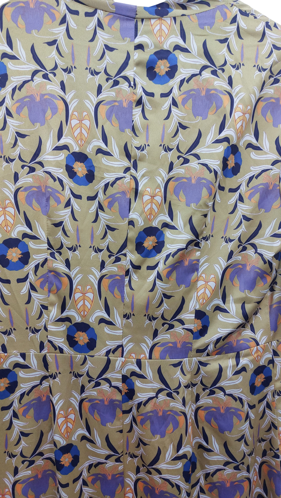 Never Fully Dressed Satin Botanical Pattern Tie Waist Dress UK M/L