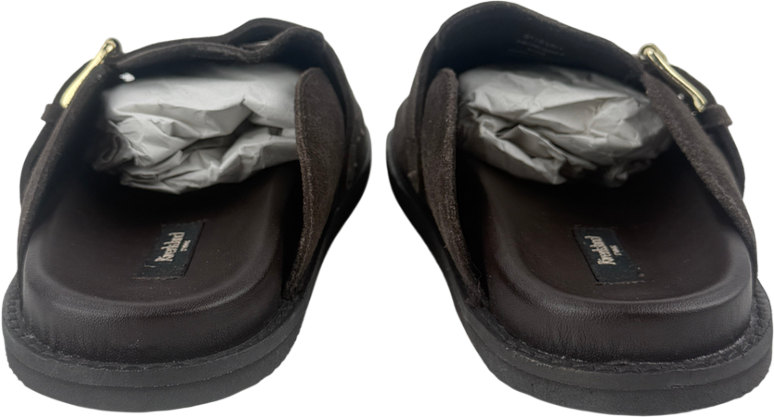 River Island Brown Buckle Suede Clog Shoes UK 5 EU 38 👠