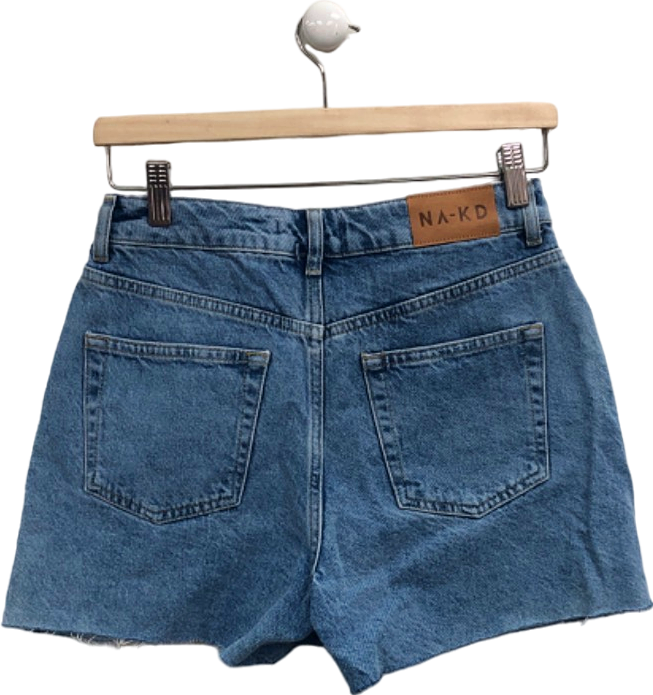 Na-kd Blue High Waist Denim Shorts EU 36