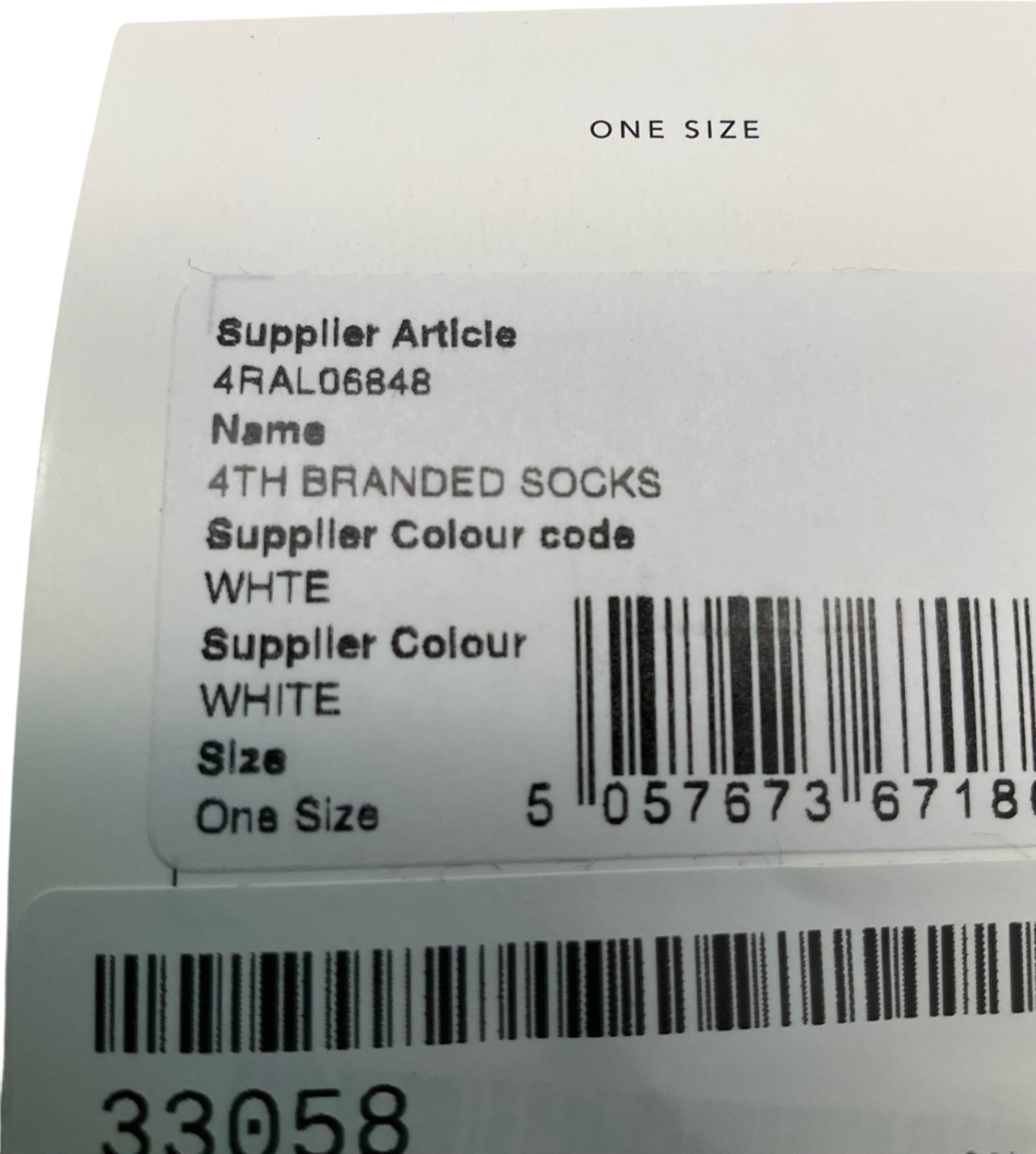 4th & Reckless White 4th Branded Socks One Size