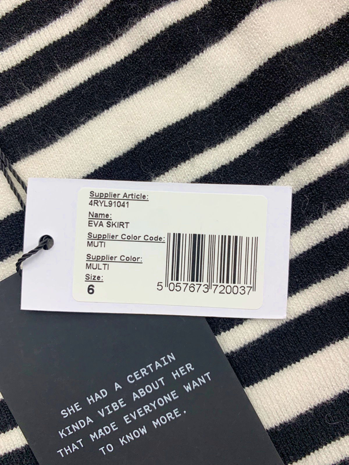 4th & Reckless Multi-Stripe Eva Skirt UK 6