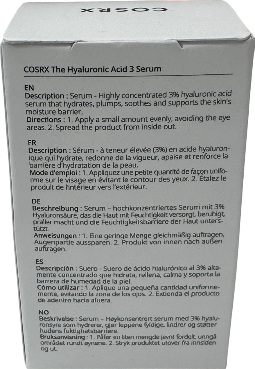 COSRX Pure Hyaluronic Acid 3% Serum 20ml