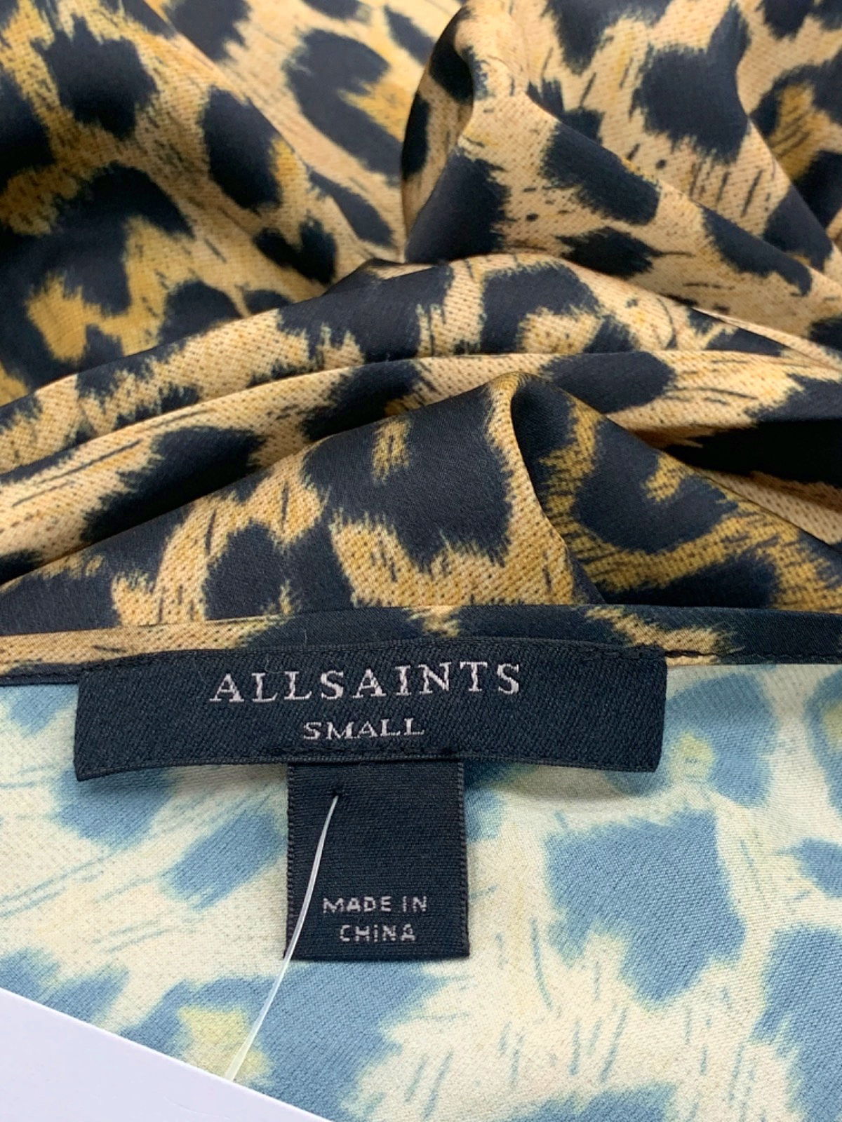 AllSaints Leopard Print Midi Dress UK S