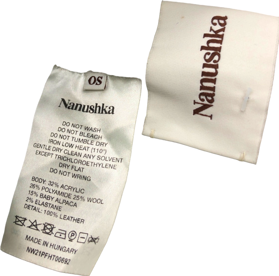 Nanushka Grey Knit Beanie OS