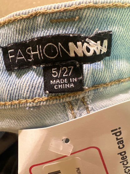 Fashion Nova Vintage Blue Wash High-Waisted Jeans 5/27