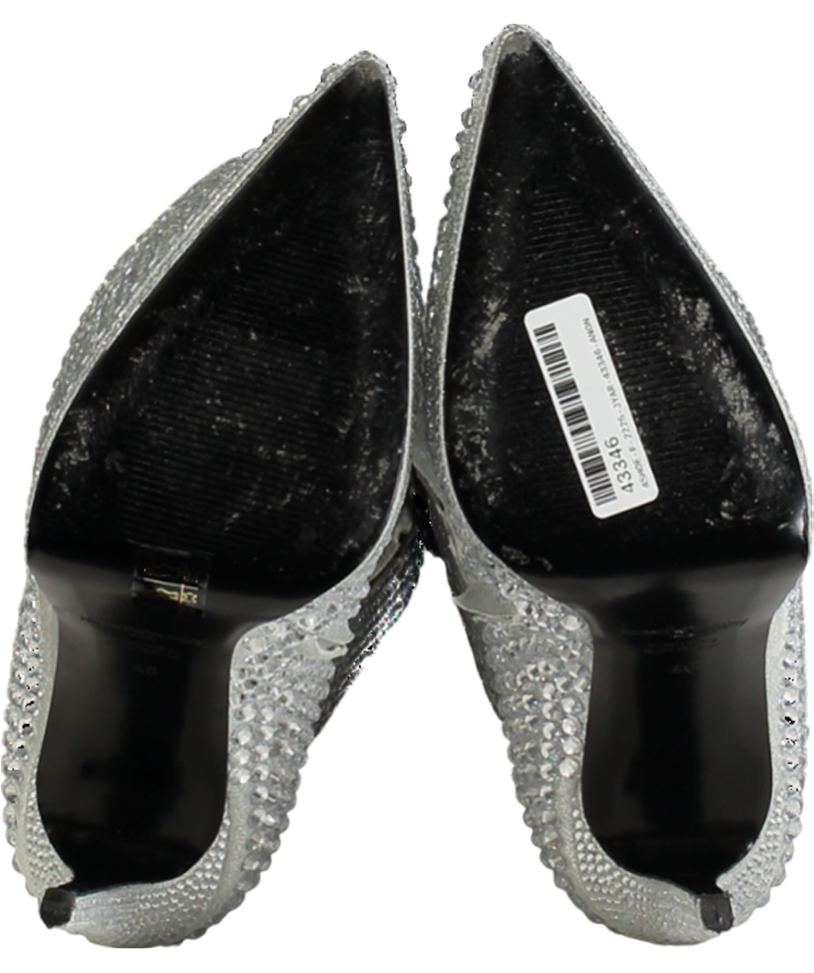 Russell & Bromley Metallic Spotlight Crystal Knee High Boot UK 7 EU 40 👠