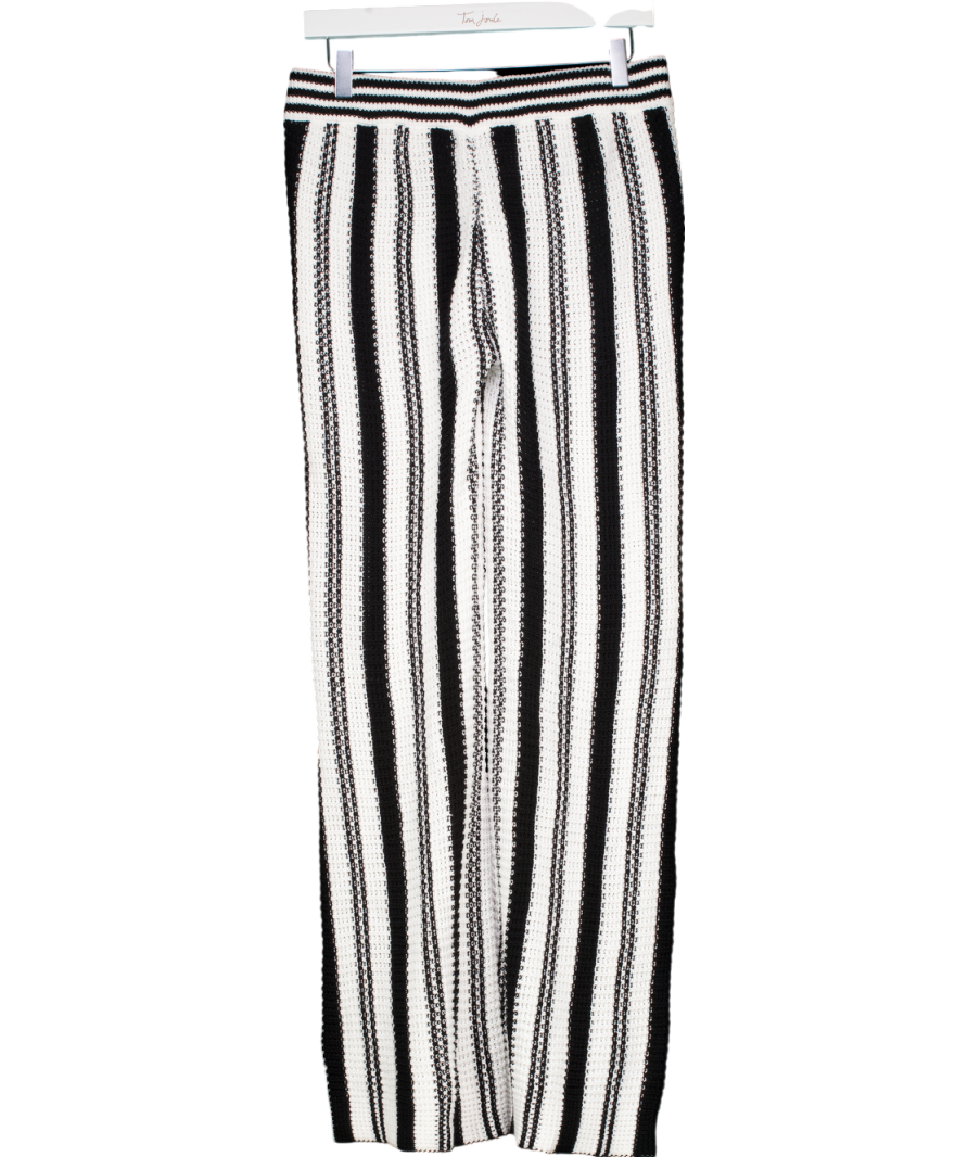 Noughts & Kisses Black Ivy Stripe Knit Trousers UK S